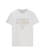 GUESS PAINTED TRIANGLE Camiseta de manga corta de corte regular purwhite - camiseta - 4