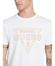 GUESS PAINTED TRIANGLE Camiseta de manga corta de corte regular purwhite - camiseta - 3