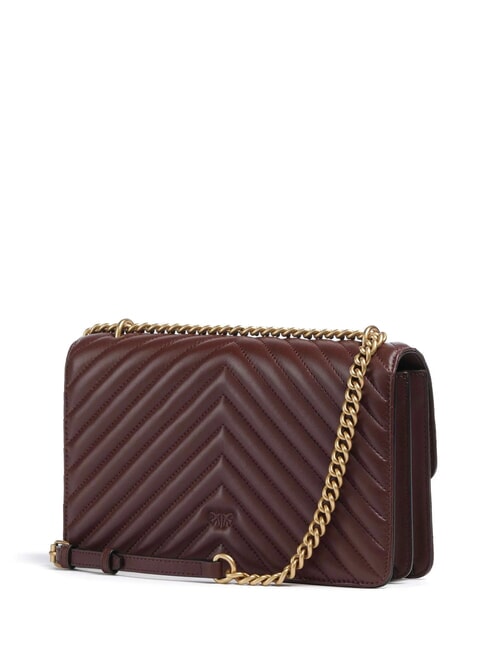 CLASSIC LOVE ONE Bolso de napa vino borgo&ntilde;a-oro antiguo - Bolsos Mujer