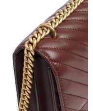 PINKO CLASSIC LOVE ONE Bolso de napa vino borgo&ntilde;a-oro antiguo - Bolsos Mujer - 3