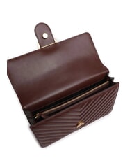 PINKO CLASSIC LOVE ONE Bolso de napa vino borgo&ntilde;a-oro antiguo - Bolsos Mujer - 4