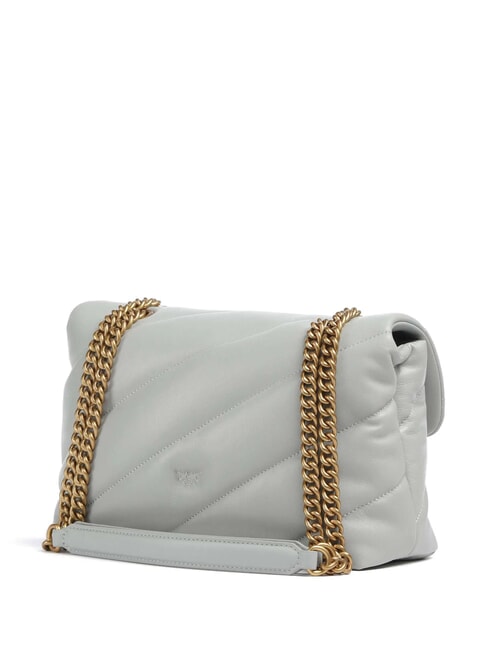 CLASSIC LOVE PUFF Bolso de napa gris perla-oro antiguo - Bolsos Mujer