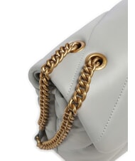 PINKO CLASSIC LOVE PUFF Bolso de napa gris perla-oro antiguo - Bolsos Mujer - 3