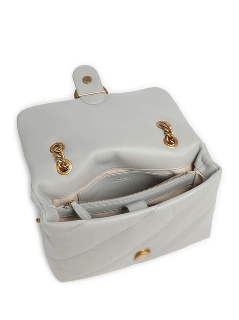 CLASSIC LOVE PUFF Bolso de napa gris perla-oro antiguo - Bolsos Mujer