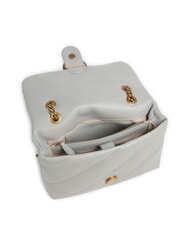 PINKO CLASSIC LOVE PUFF Bolso de napa gris perla-oro antiguo - Bolsos Mujer - 4