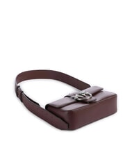 PINKO LOVE ONE SLOUCHY Mini bolso de hombro de piel vino borgo&ntilde;a-plata vieja - Bolsos Mujer - 5