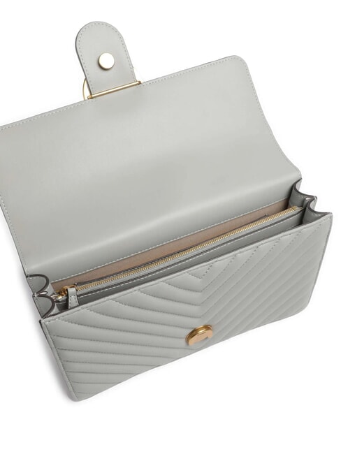 CLASSIC LOVE ONE Bolso de napa gris perla-oro antiguo - Bolsos Mujer