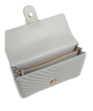 PINKO CLASSIC LOVE ONE Bolso de napa gris perla-oro antiguo - Bolsos Mujer - 4