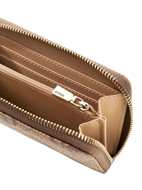 LAUREL 2 Cartera mediana con cremallera y estampado del logotipo 4G logotipo de caf&eacute; con leche / marr&oacute;n - Carteras Mujer