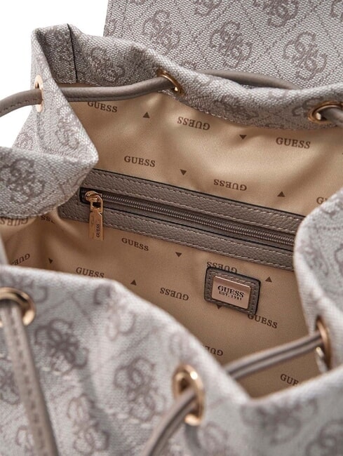 MANHATTAN 2 Mochila con 2 bolsillos logotipo de color topo oscuro - Bolsos Mujer