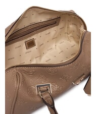 GUESS CRESIDIA 2 Bolso de hombro con correa para el hombro logotipo de color topo oscuro - Bolsos Mujer - 5
