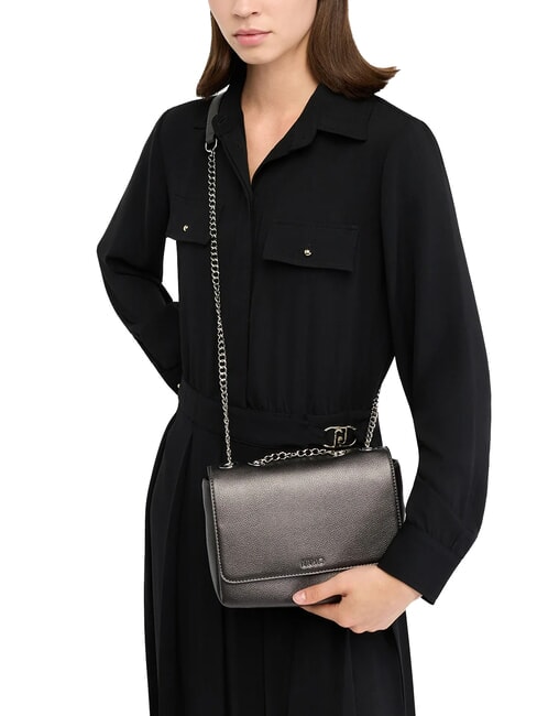 CALIWEN Bolso de hombro convertible con cadena antracita se reuni&oacute;. - Bolsos Mujer