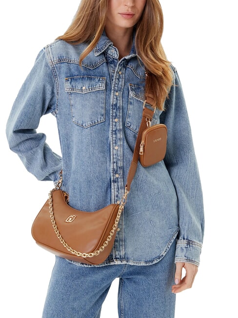 ACHALA Bolso peque&ntilde;o con cadena y bolsito ante - Bolsos Mujer