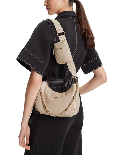 ACHALA Bolso peque&ntilde;o con cadena y bolsito NEUTRAL - Bolsos Mujer