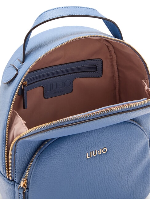 MANHATTAN Mochila redonda mediana con bolsillo mezclilla clara - Bolsos Mujer