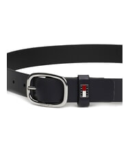 TOMMY HILFIGER TOMMY JEANS OVAL  Cintur&oacute;n de cuero acortable Marina de noche oscura - Cinturones - 3