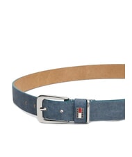 TOMMY HILFIGER TH HERITAGE Cintur&oacute;n de piel con estampado denim cielo des&eacute;rtico m&uacute;ltiple - Cinturones - 3