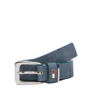 TOMMY HILFIGER TH HERITAGE Cintur&oacute;n de piel con estampado denim cielo des&eacute;rtico m&uacute;ltiple - Cinturones - 4