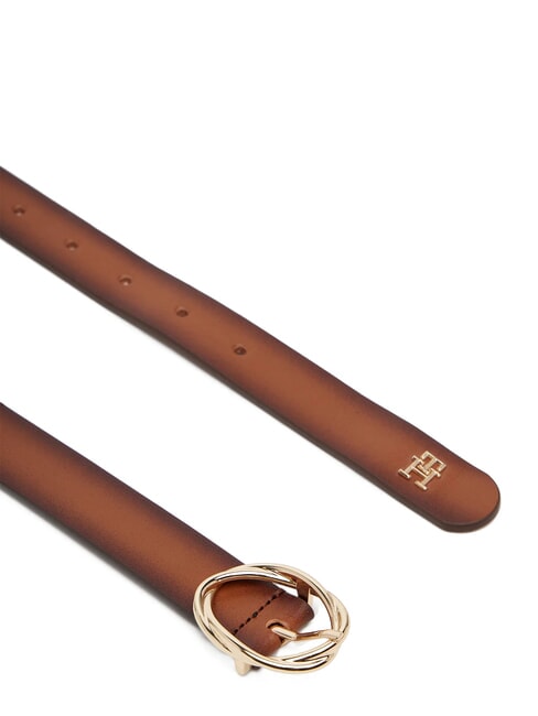 TH CHIC BURNISHED Cintur&oacute;n de cuero para mujer co&ntilde;ac / mono de ca&ntilde;a de az&uacute;car - Cinturones