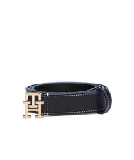 TOMMY HILFIGER TH LOGO Cintur&oacute;n de cuero para mujer espacio azul - Cinturones - 4