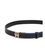 TOMMY HILFIGER TH LOGO Cintur&oacute;n de cuero para mujer espacio azul - Cinturones - 3