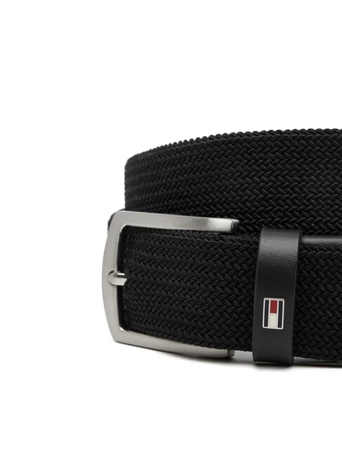 DENTON ELASTIC Cintur&oacute;n de tela tejida para hombre negro - Cinturones