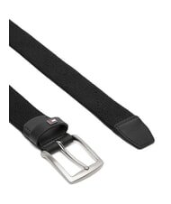 TOMMY HILFIGER DENTON ELASTIC Cintur&oacute;n de tela tejida para hombre negro - Cinturones - 2