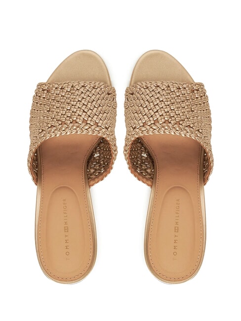 TH Sandalias altas de crochet metalizadas oro - Zapatos Mujer
