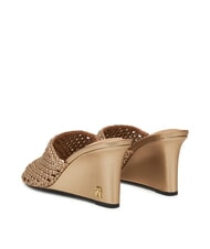 TOMMY HILFIGER TH Sandalias altas de crochet metalizadas oro - Zapatos Mujer - 5