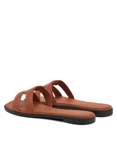 TH LOGO STRAP Zapatillas bajas de piel corteza de canela - Zapatos Mujer