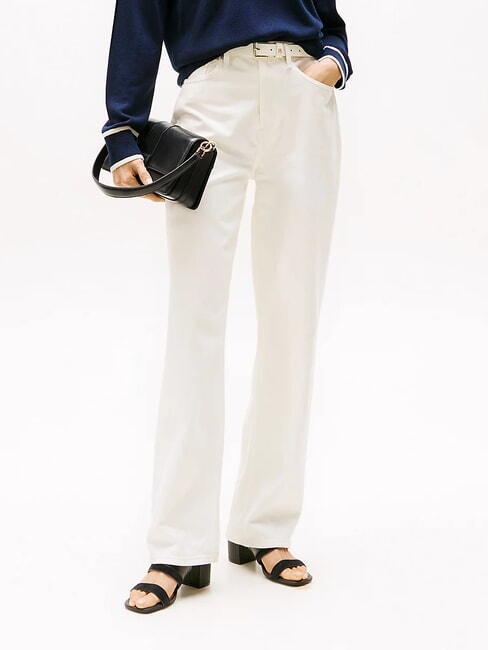 TH Sandalia mule de piel con tac&oacute;n ancho negro - Zapatos Mujer