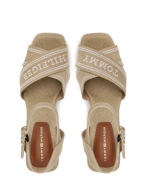 TH Sandalias altas de cu&ntilde;a de lona r&aacute;bano picante - Zapatos Mujer