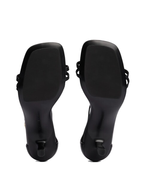 TH Sandalias altas de piel con tira negro - Zapatos Mujer