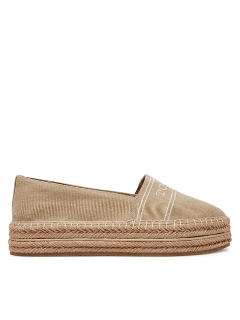 TH Alpargatas de plataforma en lona r&aacute;bano picante - Zapatos Mujer