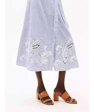 TOMMY HILFIGER TH Sandalia mule de piel con tac&oacute;n ancho corteza de canela - Zapatos Mujer - 7