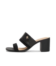 TOMMY HILFIGER TH Sandalia mule de piel con tac&oacute;n ancho - Zapatos Mujer