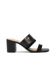 TOMMY HILFIGER TH Sandalia mule de piel con tac&oacute;n ancho negro - Zapatos Mujer - 3