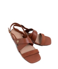 TOMMY HILFIGER TH Sandalias de piel con tira trasera corteza de canela - Zapatos Mujer - 2