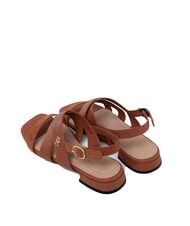 TOMMY HILFIGER TH Sandalias de piel con tira trasera corteza de canela - Zapatos Mujer - 3