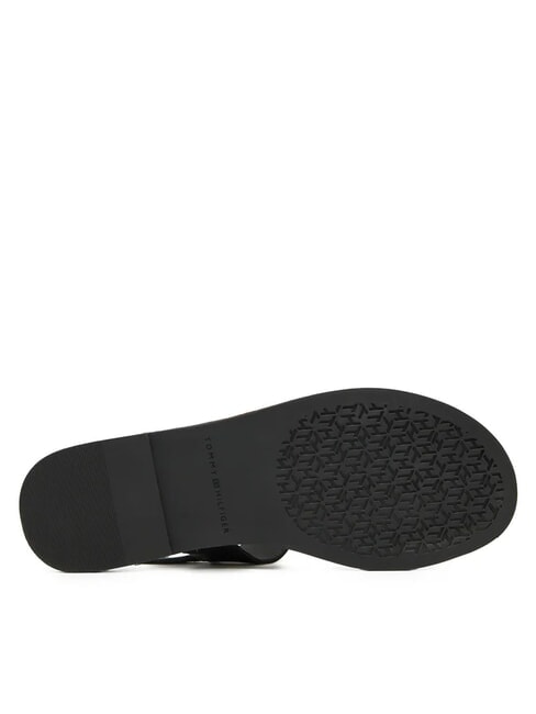 TH Chanclas de cuero negro - Zapatos Mujer
