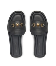 TOMMY HILFIGER TH Zapatillas de piel con logo negro - Zapatos Mujer - 3