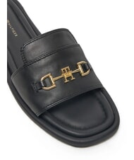 TOMMY HILFIGER TH Zapatillas de piel con logo negro - Zapatos Mujer - 4