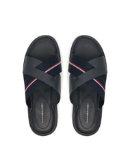 TOMMY HILFIGER TH Zapatillas de piel con cinta con logo cielo del desierto - Zapatos Hombre - 3