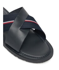 TOMMY HILFIGER TH Zapatillas de piel con cinta con logo cielo del desierto - Zapatos Hombre - 4