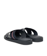 TOMMY HILFIGER TH Zapatillas de piel con cinta con logo cielo del desierto - Zapatos Hombre - 5