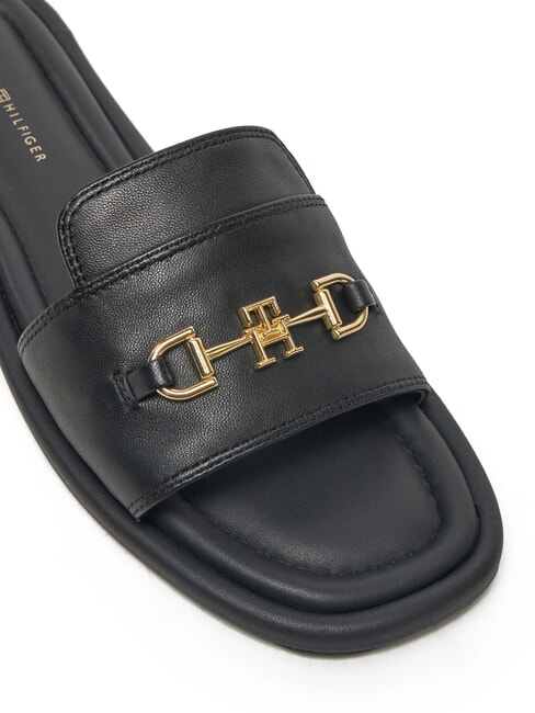 TH Zapatillas de piel con logo negro - Zapatos Mujer