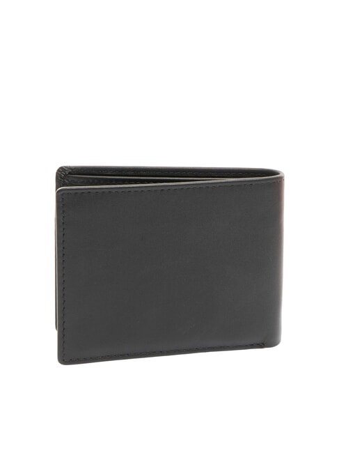 JR Cartera de cuero negro - Carteras Hombre