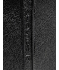PIQUADRO X1 Mochila de cuero de un solo hombro negro - Bandoleras Hombre - 3