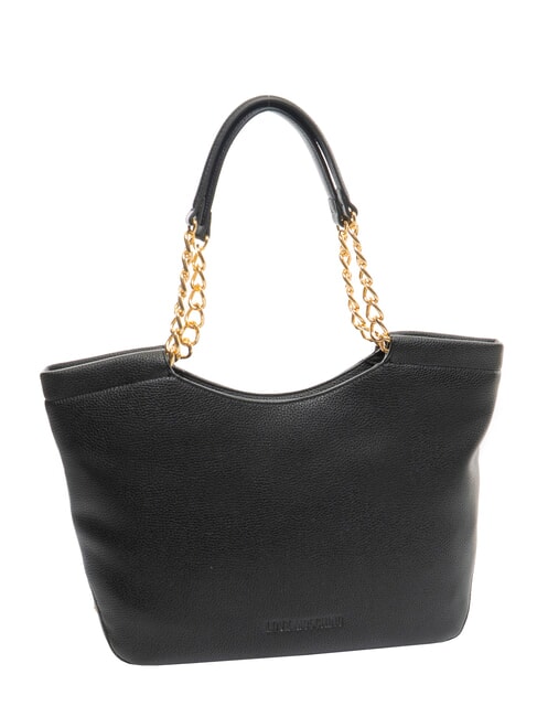 SQUARE Bolsa de compras con asas de cadena negro - Bolsos Mujer