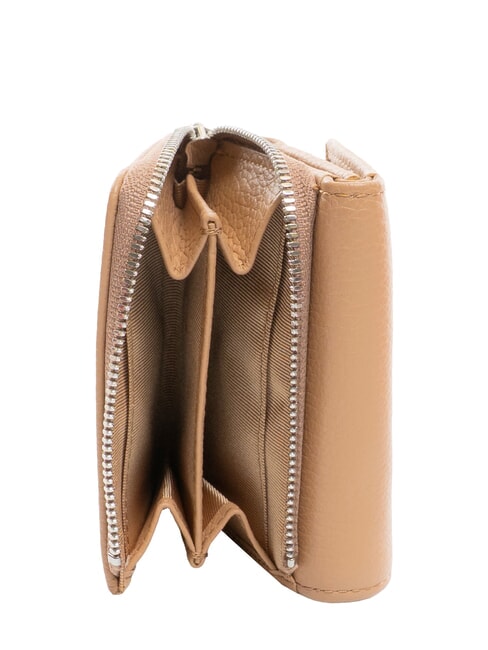 WALLETS GRAIN Cartera peque&ntilde;a de piel granulada arcilla - Carteras Mujer